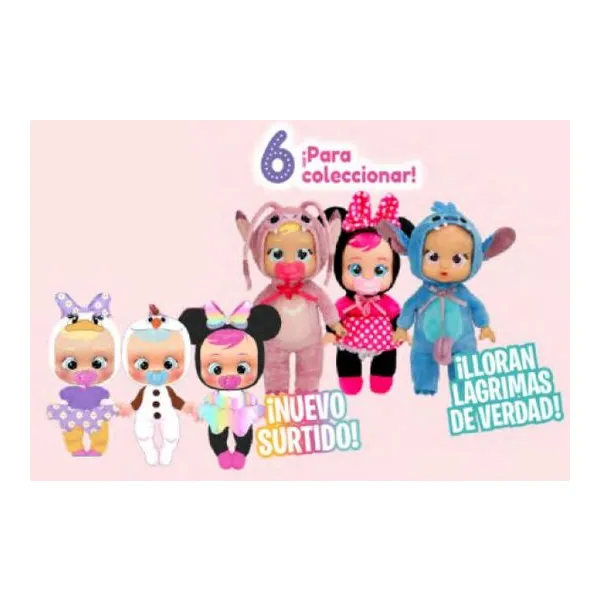 Cry babies Tiny cuddles muñeca 26 cm surtido Disney