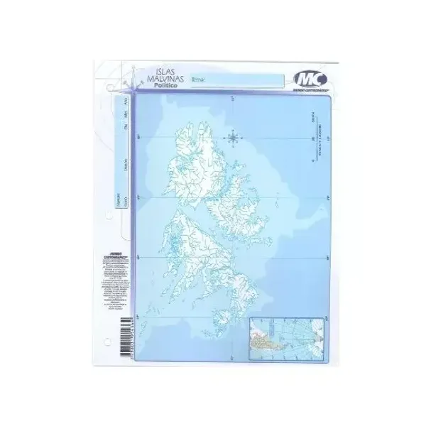 Block mapas m.c.n.° 3 islas malvinas p x40 Uni