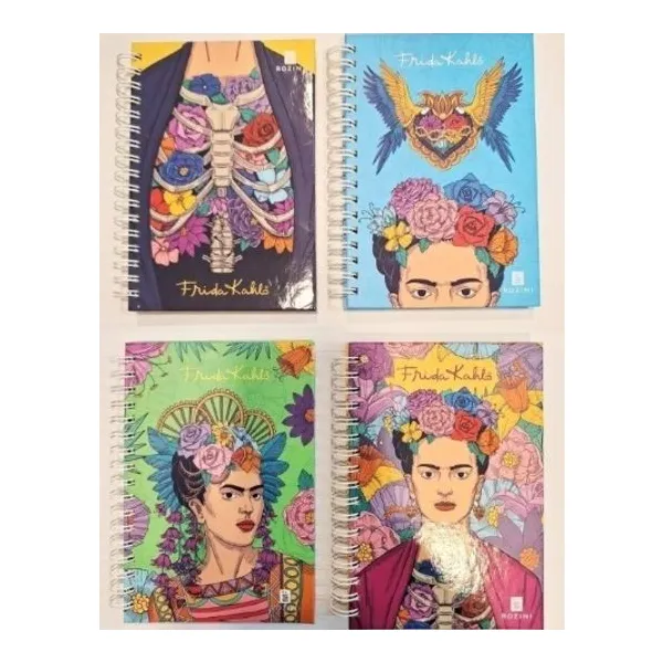 Libreta t/d frida kahlo anillada