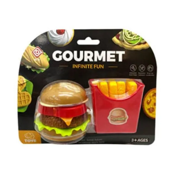 Set de hamburguesa + papas fritas 21 x16 x7 cm