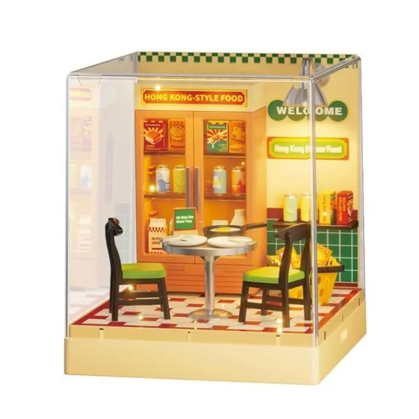 Mini restaurant para armar con luz 56 piezas