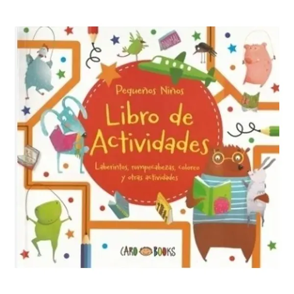 Libro de actividades rojo. pequeños niños