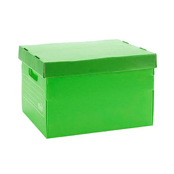 Caja plástico microc.plana n.° 805 con tapa verde