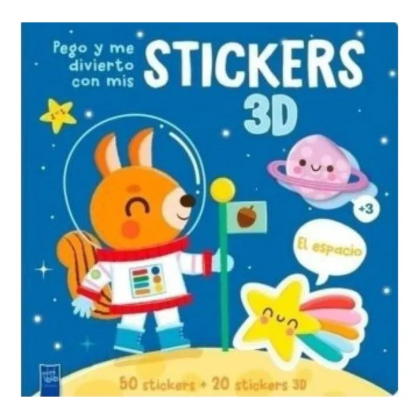 Pego y me divierto con mis stickers 3d: el espacio