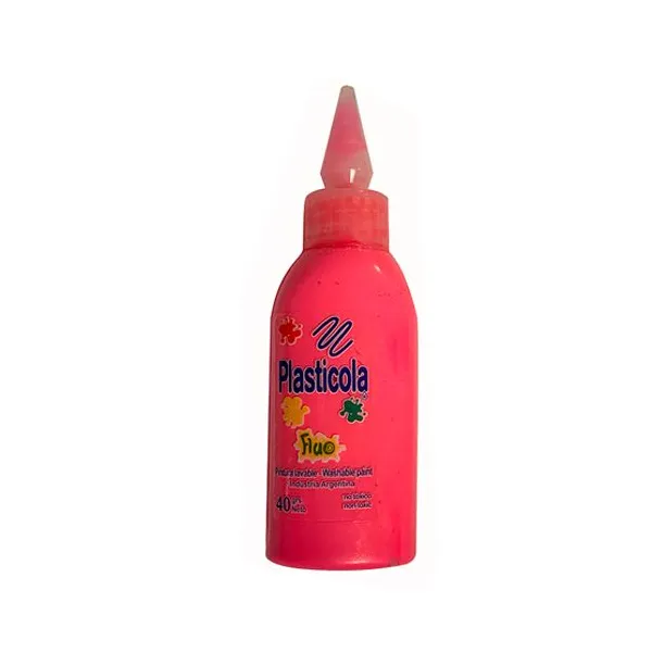 Adhesivo vinílico color Plasticola fluo 40 grsmagenta/violeta