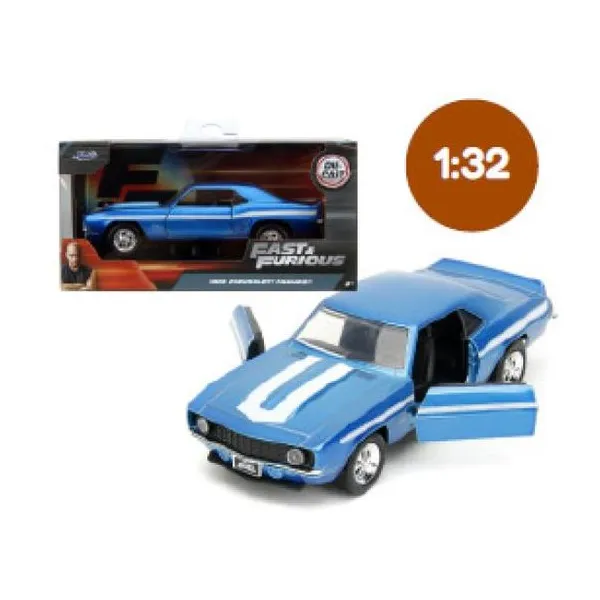 Jada - auto escala 1:32 fast & furious chevrolet camaro 1969 azul - en caja
