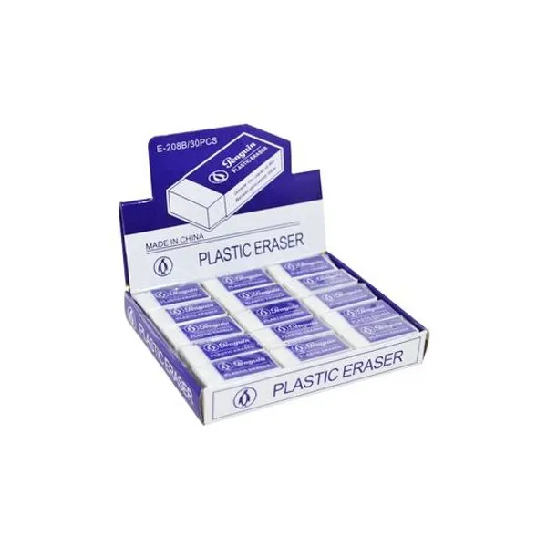 Goma de borrar lápiz caja x30 unidades penguin