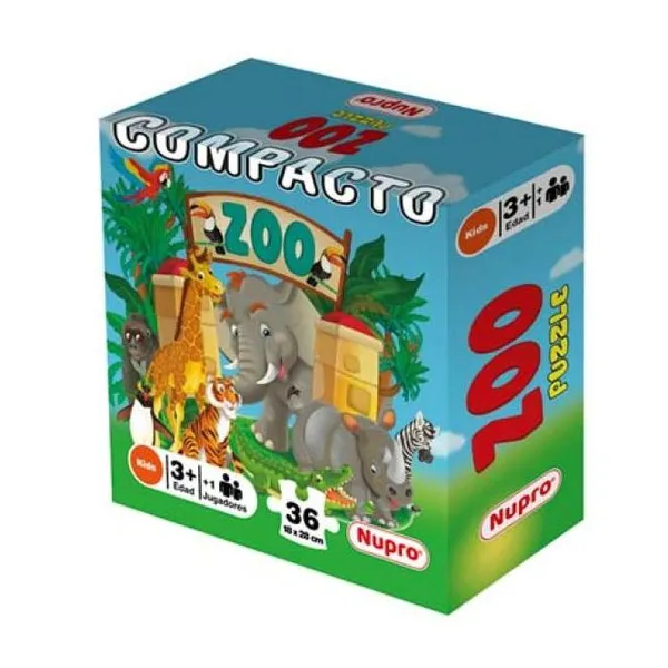 Puzzle zoo x36 piezas compacto
