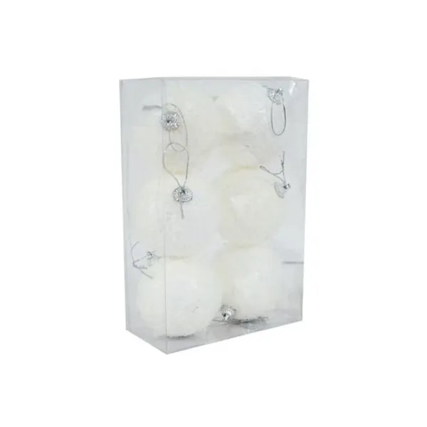 Borla Frozen blanca 7 cm caja x6 unidades