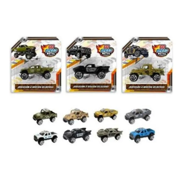 Camioneta metálica go speed 12 mod mixeados 17 x13 x4 cm