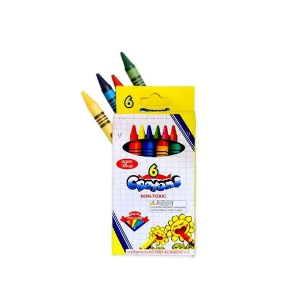Crayón de cera caja x6 unidades