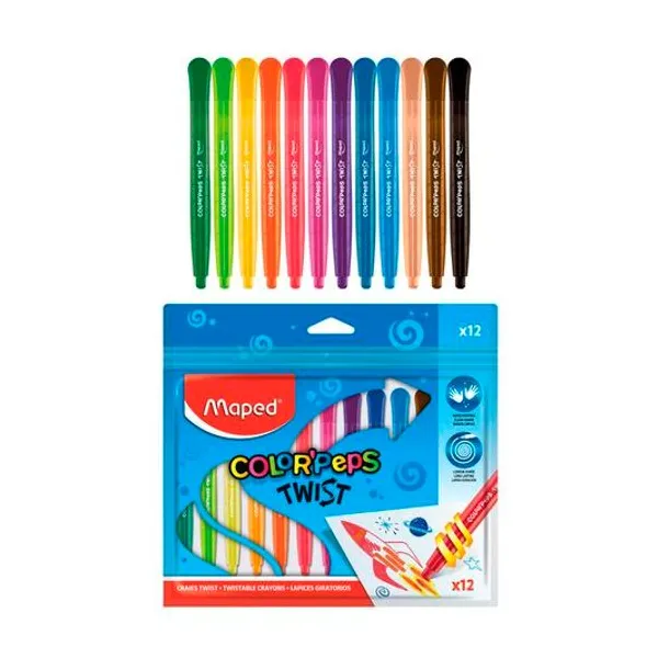 Crayón twistable de cera caja x12 unidades Maped