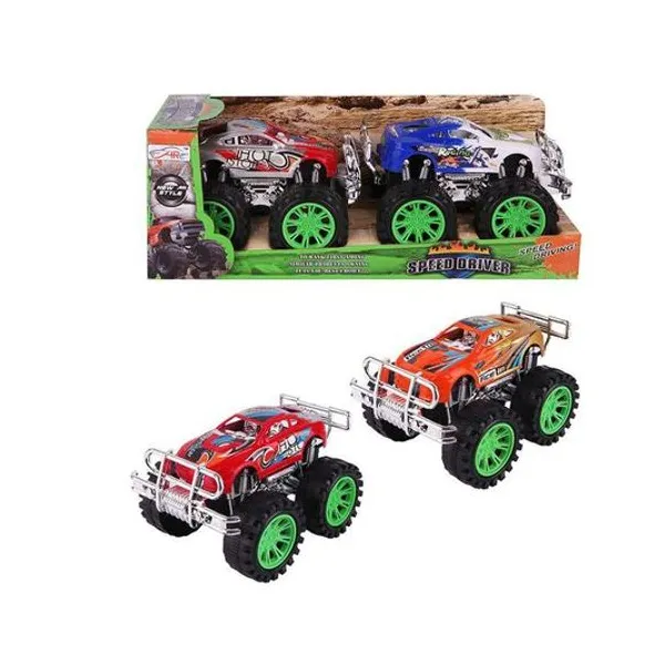 Camioneta monster a friccion x2 en caja 26x9x10 cm colores surtidos