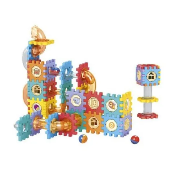 Rolling ball, tubes & blocks 98 pcs