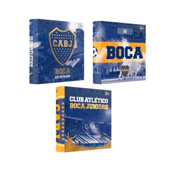Carpeta carta 3x40 Boca Juniors x unidad modelos surtidos ppr