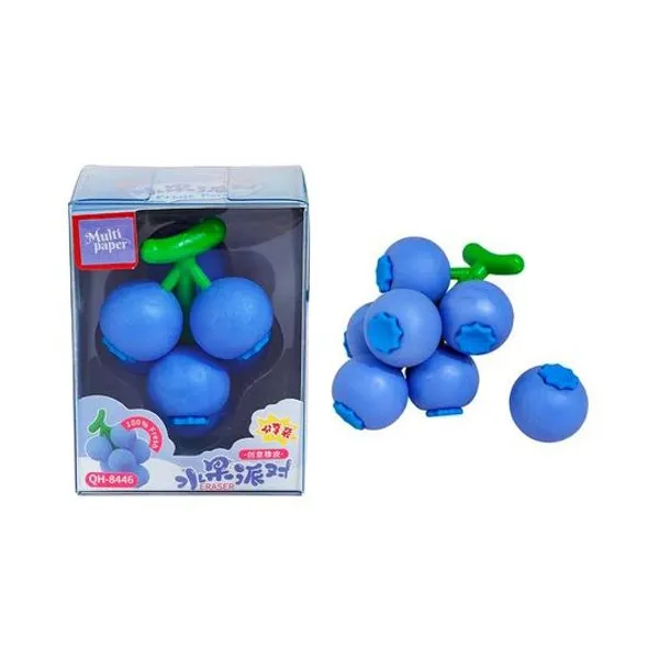 Goma de borrar racimo de uvas en caja 6.5x9x5 cm multipaper - qh