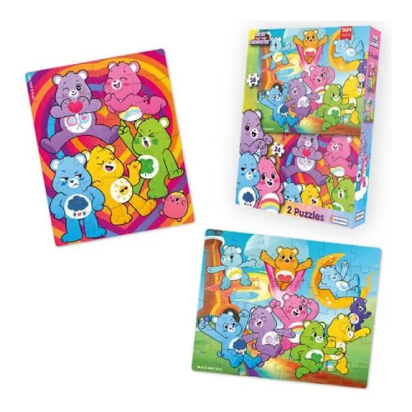 2 puzzles 24 y 36 piezas. puzzle: 16x20 cm tamaño: 24,5x18,5x4 cm