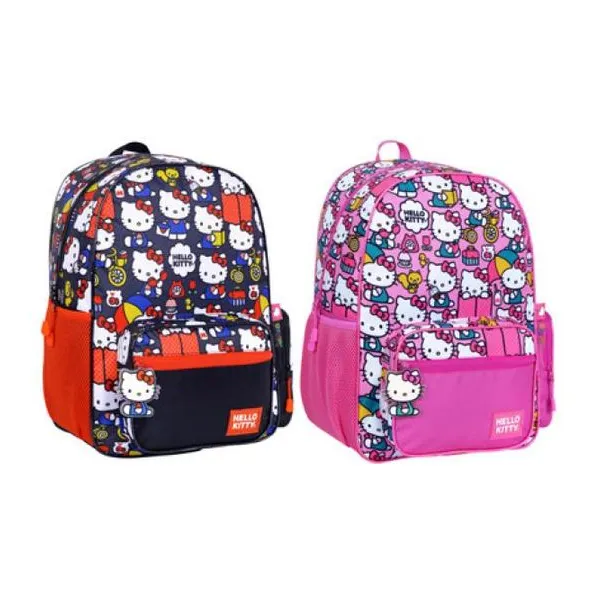 Hello kitty gatitos - mochila 17" espalda