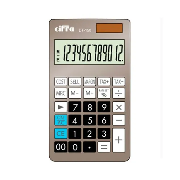 Calculadora cifra dt-150 12 dig.mini bolsillo dual