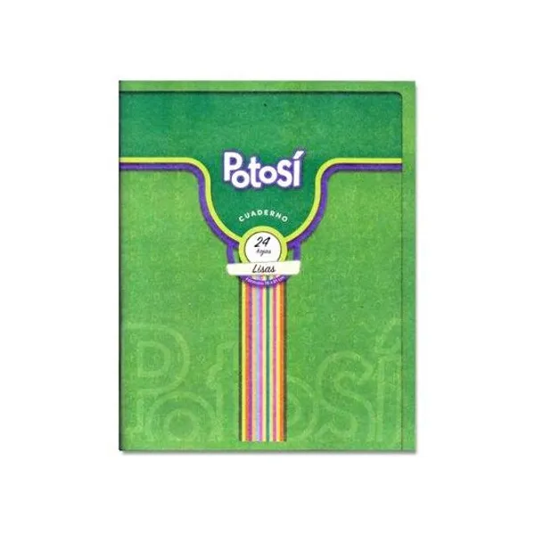 Cuaderno 16x21 cm liso 24 hojas tapa flexible fantasia potosi