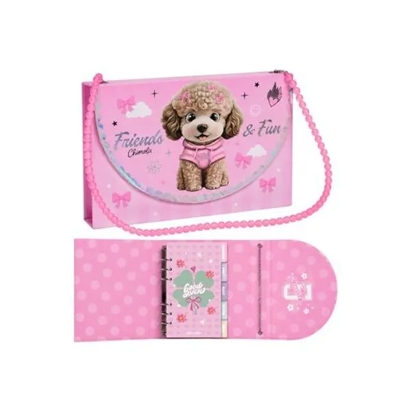 Libreta carterita lovely poodle 21x15x3 cm chimola