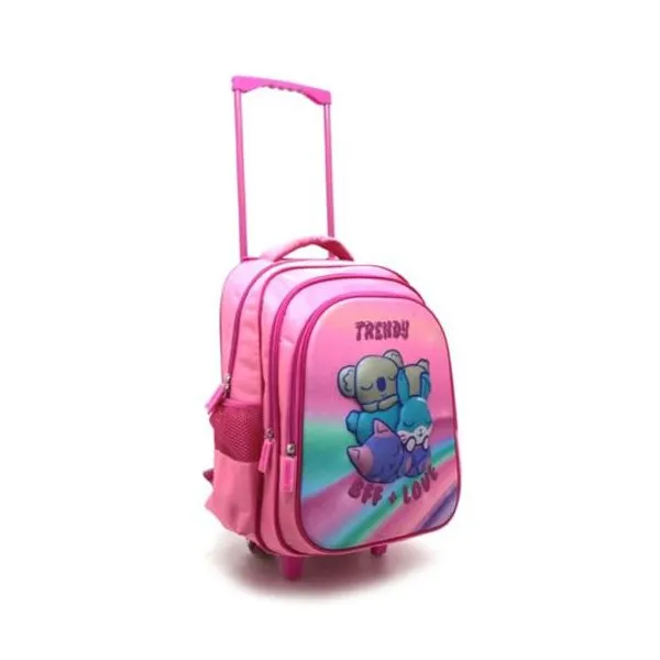 Mochila 16" con carro animalitos 41x29x16 cm Trendy