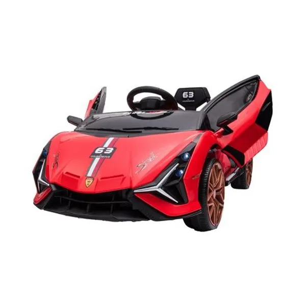Auto deportivo gt rojo a batería 12v con luz, sonido y control remoto 115x65x45 cm