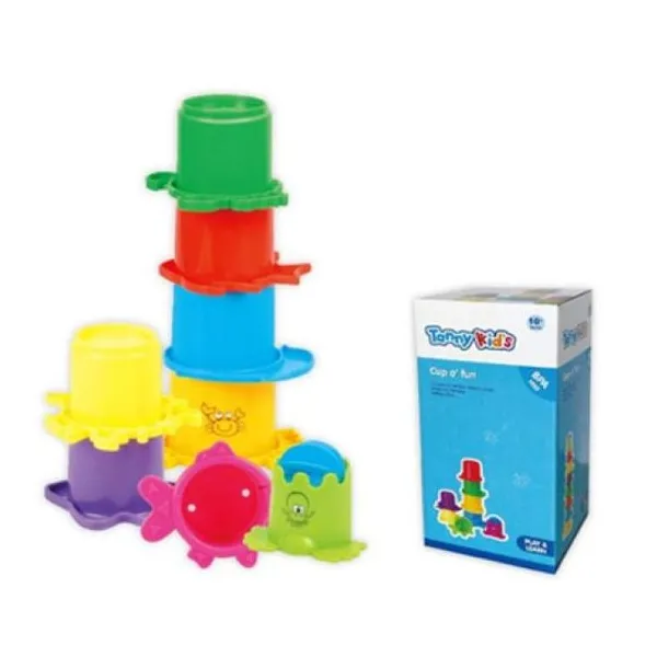 Didacticos tazas apilables de colores y formas diferentes