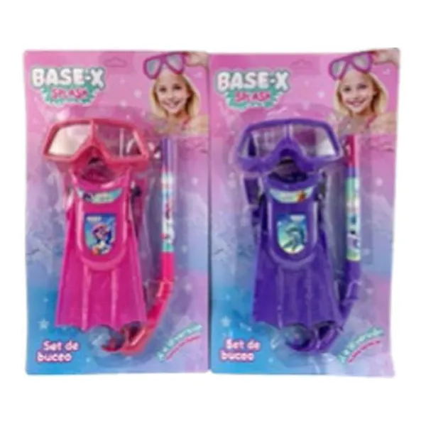 Set de buceo nena base-x splash 42 x26 x5 cm
