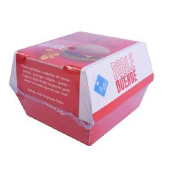 Hamburguesa en caja con papas