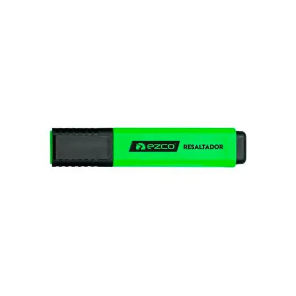 Resaltador chato neon verde caja x12 Ezco