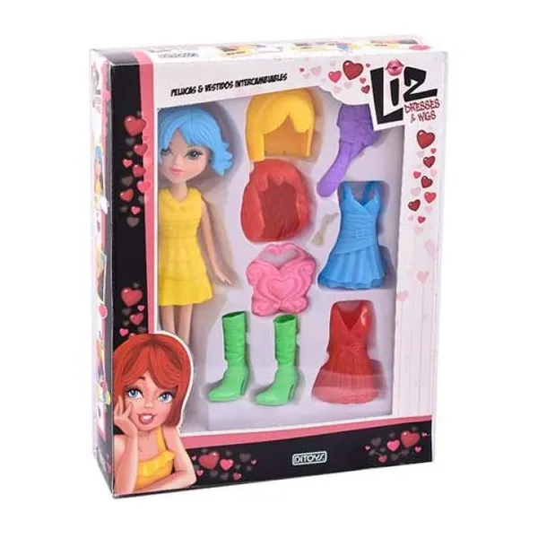 Liz doll vestidos y pelucas