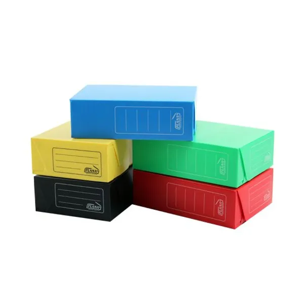 Caja archivo plana plástica t/ofic.l/12 cmrojo