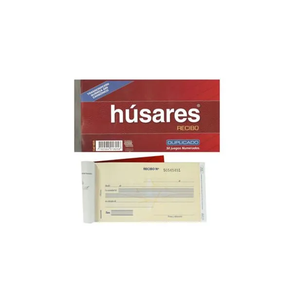Talonario husares recibos duplicado n.1825 x50 hs.