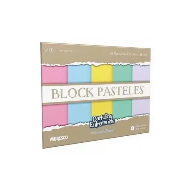 Block de dibujo Muresco inspira n.° 5 cartulina pastel 20 hjs.