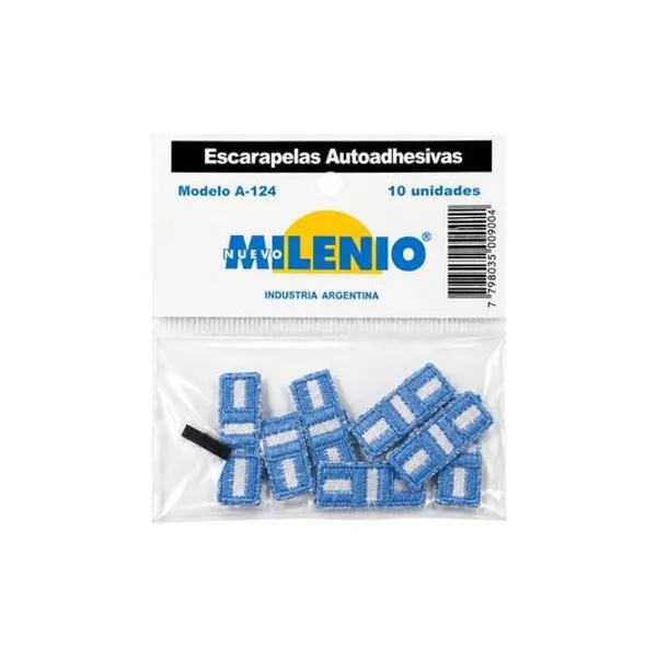 Escarapela bordada moño autoadhesivas x10 unidades milenio