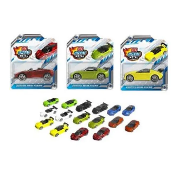 Auto metálico go speed 16 mod mixeados 14 x12 x3 cm