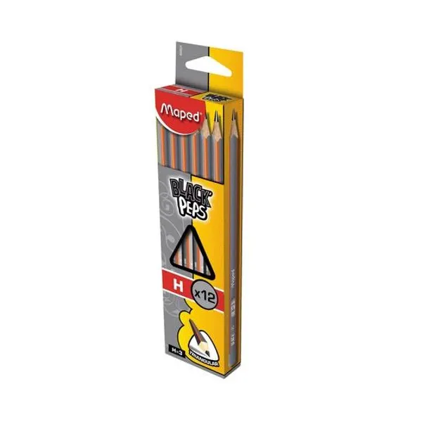 Lápiz grafito black peps h caja x12 unidades Maped