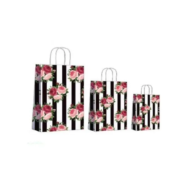 Bolsa zafiro flores 22x10x30 cm
