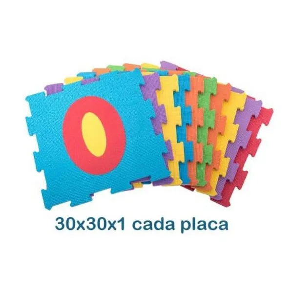 Números pisos de goma eva encastrados 10 piezas