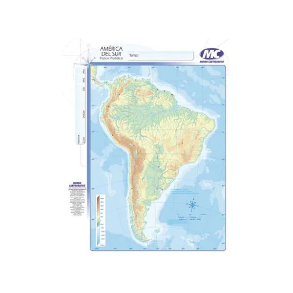 Block mapas m.c.n.° 5 América del sur fp x20 Uni