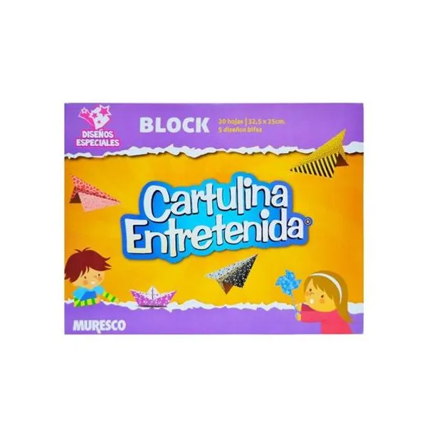 Block cartulina entretenida 32.5x25 cm 20h diseños especiales Muresco