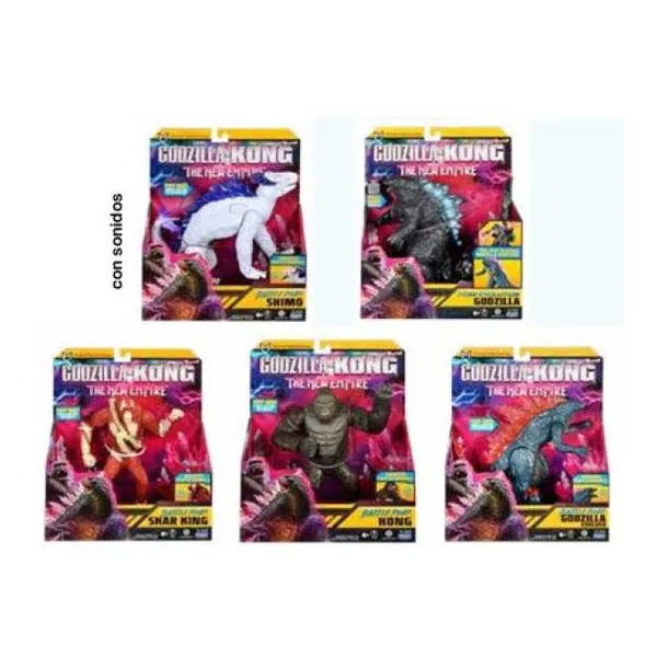 Godzilla x kong the new empire-deluxe 17,8 cm surtido con sonidos