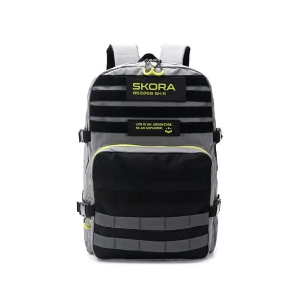 Mochila 18" espalda gamer pipping verde Skora