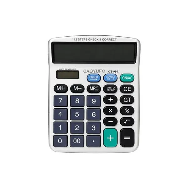 Calculadora 12 digitos 18x14.5 cm en caja caoyueo