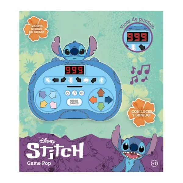 Consola pop it con contador Stitch