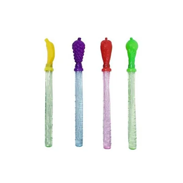 Burbujero stick fruta 37 cm x1 color surtido