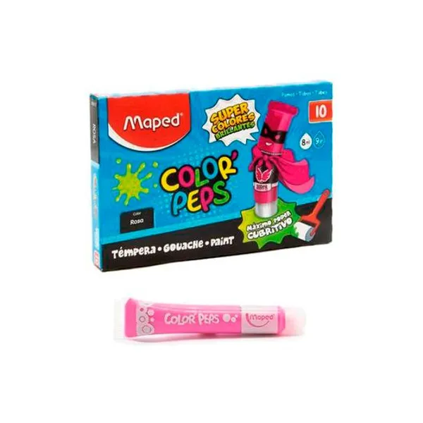Témpera color peps rosa amoroso 8 ml caja x10 Maped