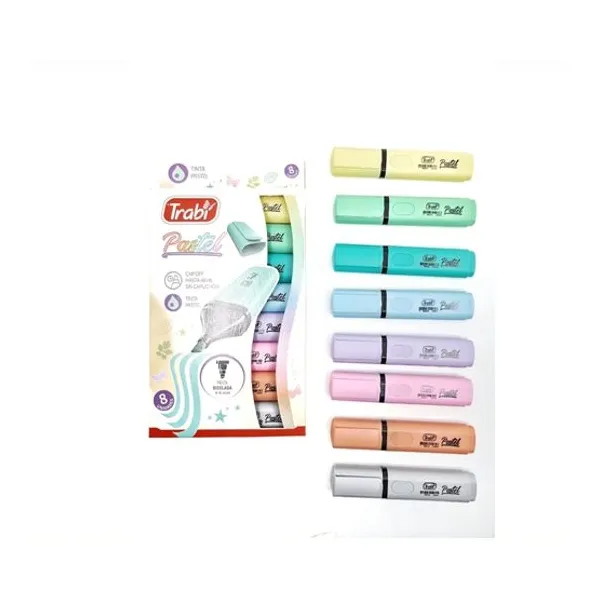 Resaltador trabi high texter pastel x8 colores surtidos