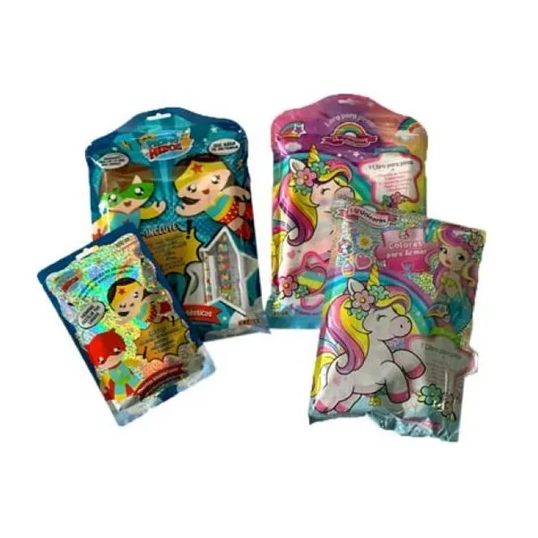 Cuentos que abrazan-bolsa 30x40 cm de pvc cristal con cierre y manija set 4 libros